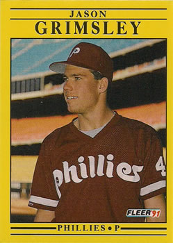 #396 Jason Grimsley - Philadelphia Phillies - 1991 Fleer Baseball