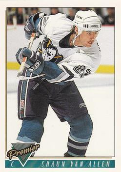 #396 Shaun Van Allen - Anaheim Mighty Ducks - 1993-94 Topps Premier Hockey
