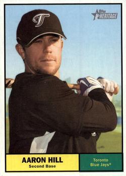 #396 Aaron Hill - Toronto Blue Jays - 2010 Topps Heritage Baseball