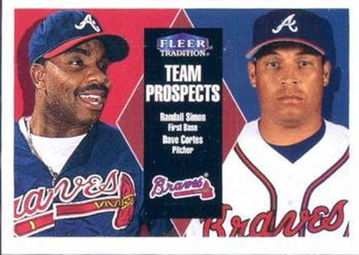 #396 Randall Simon / David Cortes - Atlanta Braves - 2000 Fleer Tradition Baseball