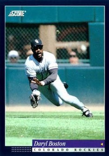 #396 Daryl Boston - Colorado Rockies -1994 Score Baseball