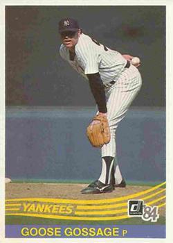 #396 Goose Gossage - New York Yankees - 1984 Donruss Baseball