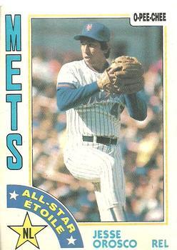 #396 Jesse Orosco - New York Mets - 1984 O-Pee-Chee Baseball