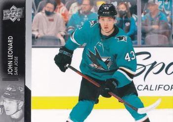 #396 John Leonard - San Jose Sharks - 2021-22 Upper Deck Hockey