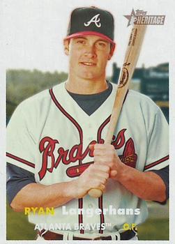 #396 Ryan Langerhans - Atlanta Braves - 2006 Topps Heritage Baseball