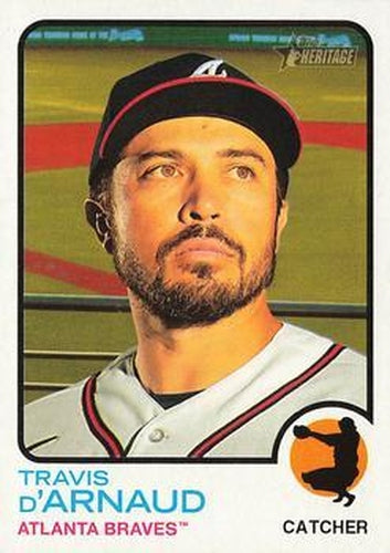 #396 Travis d'Arnaud - Atlanta Braves - 2022 Topps Heritage Baseball