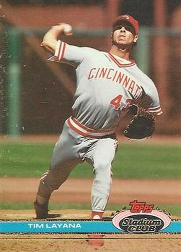 #396 Tim Layana - Cincinnati Reds - 1991 Stadium Club Baseball