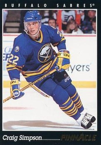 #396 Craig Simpson - Buffalo Sabres - 1993-94 Pinnacle Hockey
