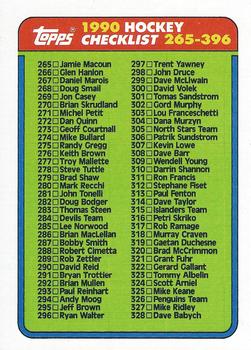 #396 Checklist: 265-396 - 1990-91 Topps Hockey