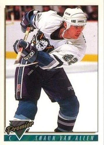 #396 Shaun Van Allen - Anaheim Mighty Ducks - 1993-94 O-Pee-Chee Premier Hockey
