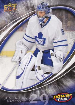 #396 Justin Pogge - Toronto Maple Leafs - 2008-09 Upper Deck Power Play Box Set Hockey