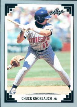 #396 Chuck Knoblauch - Minnesota Twins - 1991 Leaf Baseball