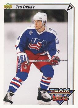 #396 Ted Drury - USA - 1992-93 Upper Deck Hockey