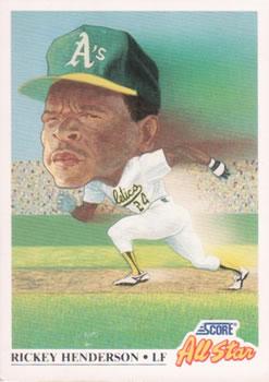 #397 Rickey Henderson - Oakland Athletics - 1991 Score Baseball
