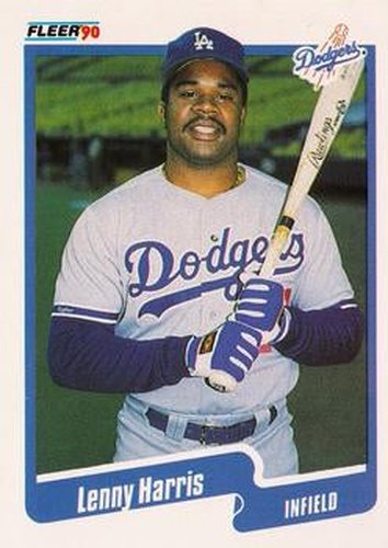 #397 Lenny Harris - Los Angeles Dodgers - 1990 Fleer USA Baseball