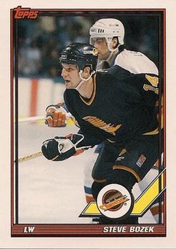 #397 Steve Bozek - Vancouver Canucks - 1991-92 Topps Hockey