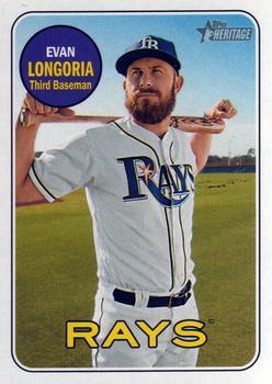 #397 Evan Longoria - Tampa Bay Rays - 2018 Topps Heritage Baseball