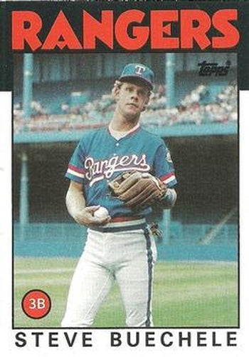 #397 Steve Buechele - Texas Rangers - 1986 Topps Baseball
