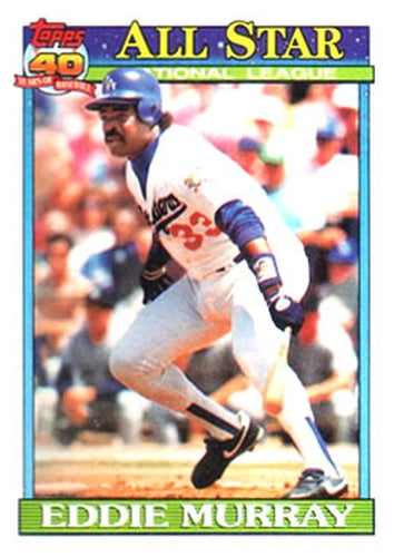 #397 Eddie Murray - Los Angeles Dodgers - 1991 Topps Baseball