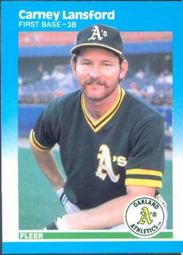 #397 Carney Lansford - Oakland Athletics - 1987 Fleer Baseball