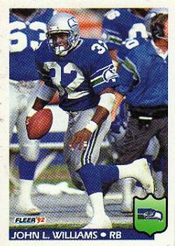 #398 John L. Williams - Seattle Seahawks - 1992 Fleer Football