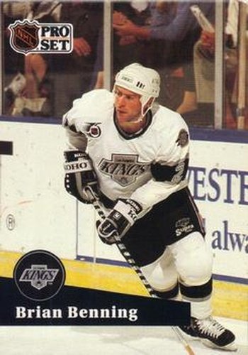 #398 Brian Benning - 1991-92 Pro Set Hockey