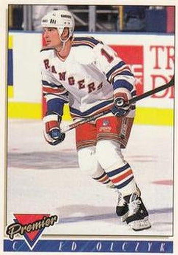 #398 Ed Olczyk - New York Rangers - 1993-94 Topps Premier Hockey