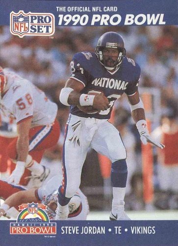 #398 Steve Jordan - Minnesota Vikings - 1990 Pro Set Football