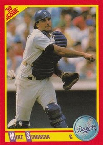 #398 Mike Scioscia - Los Angeles Dodgers - 1990 Score Baseball
