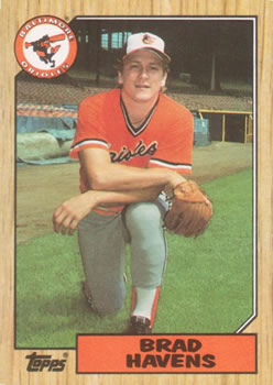 #398 Brad Havens - Baltimore Orioles - 1987 Topps Baseball