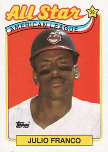 #398 Julio Franco - Cleveland Indians - 1989 Topps Baseball