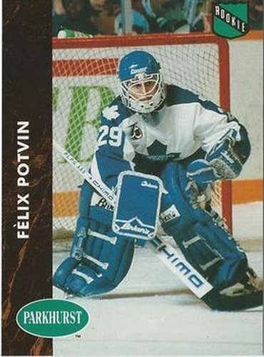 #398 Felix Potvin - Toronto Maple Leafs - 1991-92 Parkhurst Hockey
