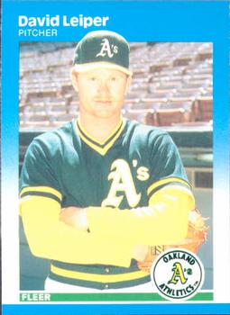 #398 Dave Leiper - Oakland Athletics - 1987 Fleer Baseball