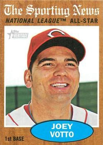 #398 Joey Votto - Cincinnati Reds - 2011 Topps Heritage Baseball