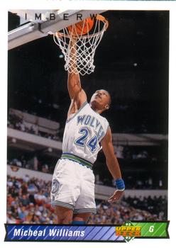 #398 Micheal Williams - Minnesota Timberwolves - 1992-93 Upper Deck Basketball