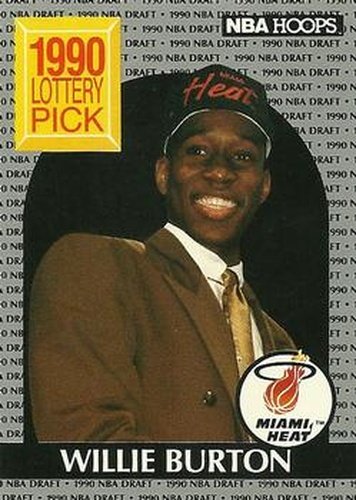 #398 Willie Burton - Miami Heat - 1990-91 Hoops Basketball
