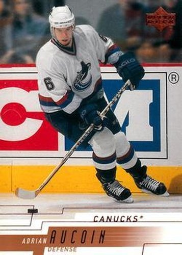 #398 Adrian Aucoin - Vancouver Canucks - 2000-01 Upper Deck Hockey