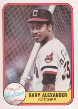 #398 Gary Alexander - Cleveland Indians - 1981 Fleer Baseball