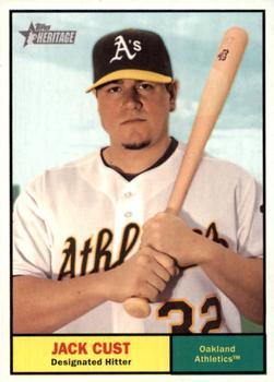 #398 Jack Cust - Oakland Athletics - 2010 Topps Heritage Baseball