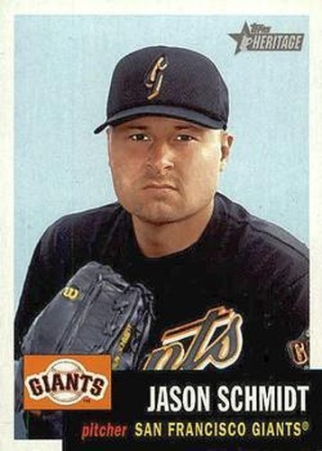 #398 Jason Schmidt - San Francisco Giants - 2002 Topps Heritage Baseball