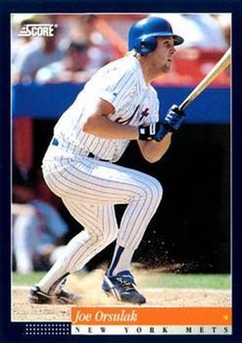 #398 Joe Orsulak - New York Mets -1994 Score Baseball