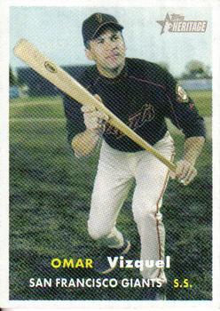 #398 Omar Vizquel - San Francisco Giants - 2006 Topps Heritage Baseball