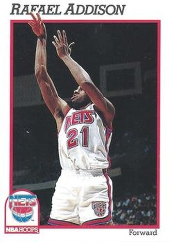 #398 Rafael Addison - New Jersey Nets - 1991-92 Hoops Basketball