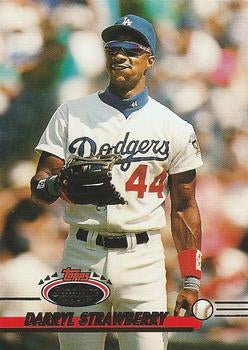 #398 Darryl Strawberry - Los Angeles Dodgers - 1993 Stadium Club Baseball