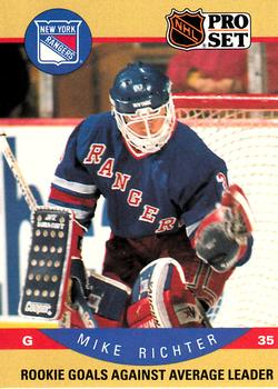#398 Mike Richter - New York Rangers - 1990-91 Pro Set Hockey