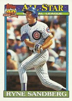 #398 Ryne Sandberg - Chicago Cubs - 1991 Topps Baseball