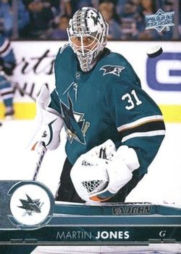 #398 Martin Jones - San Jose Sharks - 2017-18 Upper Deck Hockey