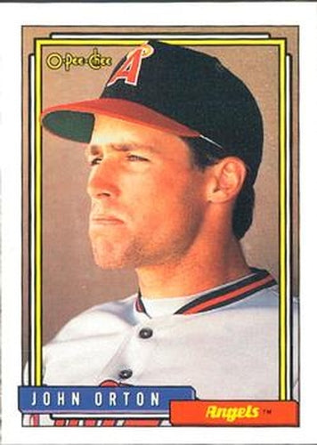 #398 John Orton - California Angels - 1992 O-Pee-Chee Baseball