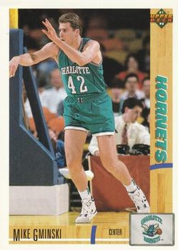 #398 Mike Gminski - Charlotte Hornets - 1991-92 Upper Deck Basketball