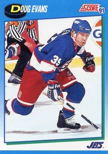 #399 Doug Evans - Winnipeg Jets - 1991-92 Score Canadian Hockey
